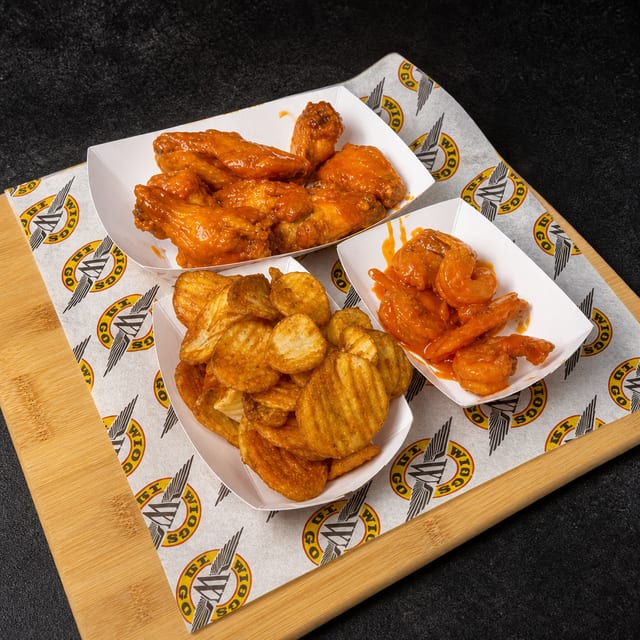 5 Shrimp, 8 Original Wings Value Meal.